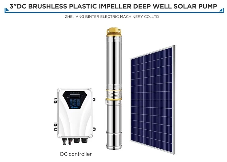 5.5m3/h 500w Solar Dc Power Caidéal Uisce Deepwell Le haghaidh Uisciúcháin